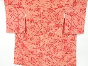 アンティーク　疋田松葉に梅模様長襦袢